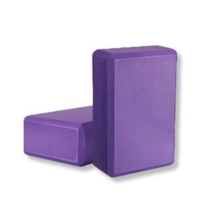 Bloc de yoga violet en mousse EVA haute densité, taille standard, ajustement universel, design simple - Product Image 1