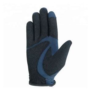 Gants d'équitation en cuir demi-doigts à faible MOQ avec évacuation de l'humidité, antidérapants, extensibles et fermeture auto-agrippante pour l'été et l'extérieur - Product Image 3