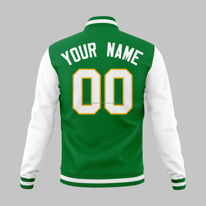 เสื้อแจ็กเก็ตเบสบอลของผู้ชายเสื้อแจ็กเก็ตทีมโรงเรียนแจ็กเก็ตกันปักลายอักษรสำหรับผู้ชาย - Product Image 2