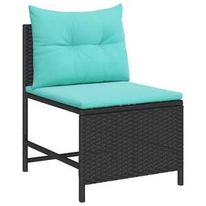 ชุดโซฟาสวนหวายโพลีสีดำและสีเทอร์ควอยซ์ 6 ชิ้น - Product Image 5