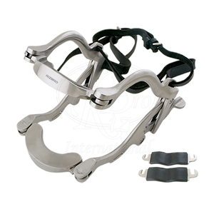 เครื่องมือตรวจช่องปากม้า Haussman Equine Dental Mouth Speculum ทำจากสแตนเลส พร้อมสายหนังและแผ่นรองเหงือก สำหรับสัตวแพทย์ม้า - Product Image 4