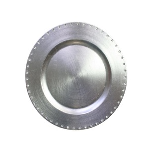 Plato de exhibición plateado de lujo, plato decorativo plateado, plato plateado para bodas, decoración de mesa para banquetes, elegante. - Product Image 5