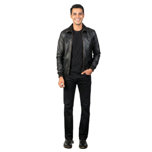 High Quality <b>Men's</b> Slim Fit Leather Jacket Latest Design Winter Casual Wear New Arrival jacket for <b>men</b> - Product Image 1