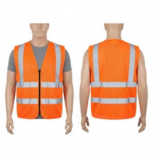 เสื้อกั๊กนิรภัยพรีเมียม ได้รับการรับรองมาตรฐาน CE ผ้าโพลีเอสเตอร์ตาข่าย 120 GSM สีส้ม แถบสะท้อนแสง กระเป๋าหลายช่อง รับสกรีนโลโก้ ชุดทำงานอเนกประสงค์ - Product Image 2
