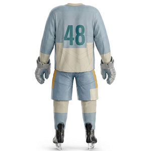 Ensemble d'uniformes de hockey sur glace de haute qualité, coutures robustes, tissu respirant, confort optimal pour les sports d'équipe et les séances d'entraînement - Product Image 3
