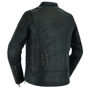 Chaqueta Thunder Rider de Manga Larga Personalizada para Hombre, Estilo Europeo y Americano, Chaqueta de Cuero Estilo Punk con Cuello Alto para Hombre - Product Image 2