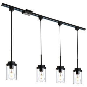 Lampada a Sospensione a 4 Luci Tipo H con Binario da 39,4 Pollici, Illuminazione a Soffitto Sospesa, Include Lampadari e Luci Pendenti - Product Image 3