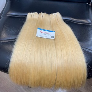 Extensiones de Cabello Humano Vietnamita Rubio 613 de Venta Caliente, Trama Natural Lisa con Acabado Brillante, Antienredos y Trama Segura - Product Image 5