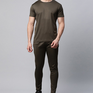 Survêtement d'été pour homme 100% coton, décontracté, uni, séchage rapide, confortable, respirant, léger - Product Image 1