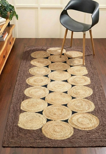 Großer Übergroßer Jumbo Bio-Ökofreundlicher Böhmischer Einfarbiger Geflochtener Jute-Teppich für Wohnzimmer - Product Image 6