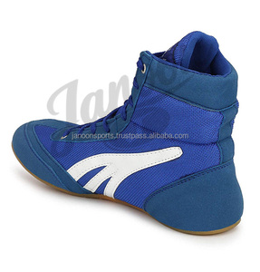 Chaussures de boxe professionnelles unisexes légères et respirantes à lacets en cuir véritable et synthétique avec semelle antidérapante haute performance - Product Image 6