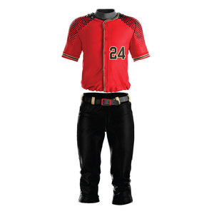 Uniforme de Béisbol Personalizado de Alto Rendimiento para Hombre en Tela Transpirable 100% Poliéster con Nombre, Número y Logotipo del Equipo - Product Image 1