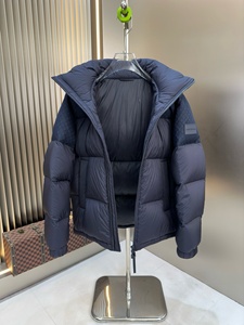 Hooded Puffer Jacket Heavyweight Quilted <b>Bubble</b> <b>Coat</b> Monogram Jacquard Panel Shoulder Winter Jacket High Quality Waterproof - Product Image 3