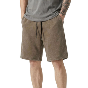 กางเกงขาสั้นลำลองผ้าฝ้าย 100% สำหรับผู้ชาย พิมพ์โลโก้ได้ตามต้องการ ผลิตตามสั่ง สีพื้น เป็นมิตรกับสิ่งแวดล้อม แห้งเร็ว - Product Image 1