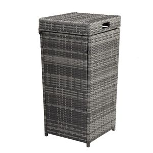 Gary Bidone per Compostaggio Sfumato con Telaio in Ferro e Coperchio in Rattan, Contenitore Intelligente per Auto, Ufficio e Bagno - Product Image 5