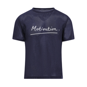 T-shirt en mesh personnalisé pour homme, couleur bleue, manches courtes, épaules tombantes, pour sport, gym, entraînement, musculation, avec option OEM - Product Image 1