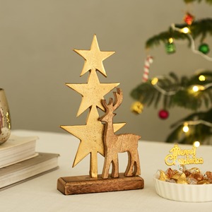 Sculpture abstraite en bois et métal, objet décoratif créatif pour la maison, le bureau et la décoration intérieure moderne, bois et métal de qualité supérieure - Product Image 4