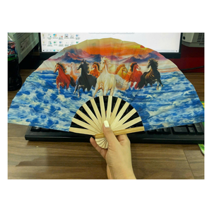 พัดไม้ไผ่ทำมือจากเวียดนาม พัดพับธรรมชาติ สำหรับตกแต่งงานแต่งงาน ของขวัญส่งเสริมการขาย ขายส่งจากโรงงาน - Product Image 1