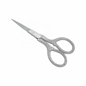 Tijeras de manicura y pedicura de acero inoxidable Sigal Medco, mango de cerámica elegante con hoja recta afilada para uso en belleza - Product Image 3