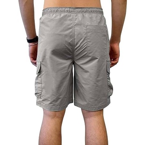 Shorts cargo en toile respirante pour homme, coton, taille élastique, style streetwear décontracté, multi-poches - Product Image 6