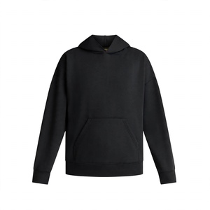 Sudadera con capucha de forro polar de color sólido de alta calidad para mujer, corte regular, ropa informal de otoño con bolsillo frontal de BD - Product Image 1
