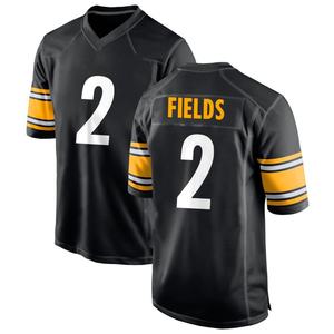 Maillot de football américain personnalisé pour homme noir et jaune # 8 Maillots d'équipe en polyester respirant à manches courtes et col en V, modèle Rodgers - Product Image 3
