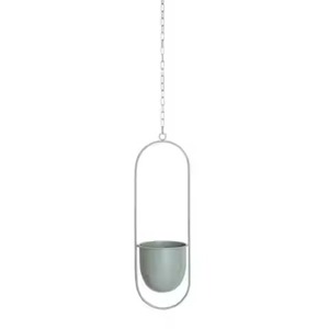 Pot de plante suspendu en fer finition moderne minimaliste pour usage intérieur avec couleur et forme personnalisées - Product Image 6