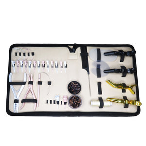 Kit d'outils professionnels de haute qualité en acier inoxydable pour extensions de cheveux, pince à sertir à 2 trous, 12 pinces, outil de séparation mini - Product Image 3