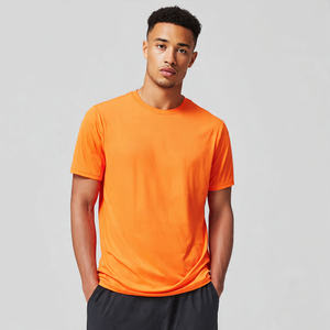 เสื้อยืดโพลีเอสเตอร์ถัก 100% แห้งเร็ว สำหรับผู้ชาย แขนสั้น คอกลม เสื้อยืดออกกำลังกาย เสื้อยืดฟิตเนส เสื้อยืดแห้งเร็ว - Product Image 1