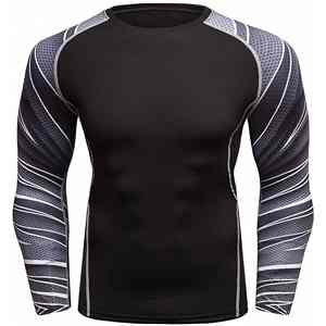 New Arrival Slim Fit <b>Compression</b> <b>Shirt</b> Men Weightlifting Cross Training High Elasticity Body Shaping Men <b>Compression</b> <b>Shirt</b> - Product Image 2