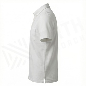 Vente en gros de polos pour hommes sur mesure avec logo imprimé, nouveau design, couleur unie, tissu tricoté, fabriqué au Pakistan - Product Image 3