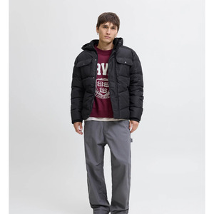 Chaqueta de Invierno para Hombre, Diseño Acolchado con Relleno de Plumón y Lona Impermeable con Capucha de Piel - Product Image 6