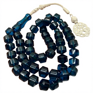 Chapelet islamique religieux en résine peint à la main, 33 perles, respectueux de l'environnement, collier de prière ALTAMASH CRAFT personnalisé - Product Image 1