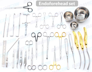 Kit d'instruments manuels endoscopiques DAVICON Premium pour lifting frontal et desquamation des sourcils, certifié CE ISO Classe I en acier inoxydable - Product Image 2