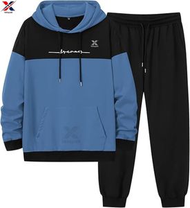 New Brand Hooded Regular Fit Breathable Eco-Friendly Polyester/Cotton Winter Tracksuit <b>2</b> 1 Design High Street Vintage Solid - Product Image 2