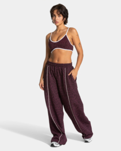 Pantalon large Y2K pour femme, imprimé léopard, taille élastique, rayures latérales, pantalon décontracté - Product Image 4