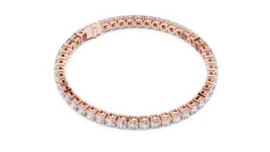 สร้อยข้อมือเทนนิสเงินชุบทอง 18K ประดับเพชรทรงเรเดียนท์คัทจากแล็บ ดีไซน์สวยหรูสำหรับทุกวัน - Product Image 2