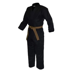 Uniforme de Karate Negro, Dobok de Judo Kata, Tejido Simple, Ropa de Artes Marciales para Niños y Adultos - Product Image 1
