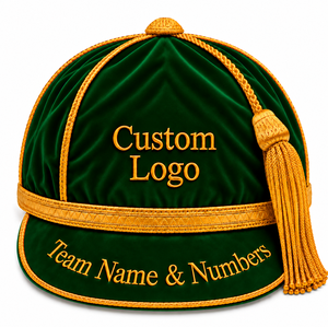 Casquettes de rugby personnalisées en velours de haute qualité avec passepoil métallique, casquettes de sport à pompons, couvre-chefs brodés pour le cyclisme et les activités de plein air - Product Image 6