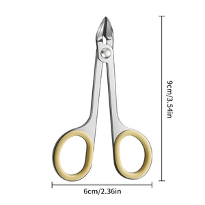Ciseaux à cuticules professionnels en acier inoxydable courbés et affûtés avec manche en plastique pour manucure, lame courbée, pointe affûtée, ciseaux à ongles - Product Image 4