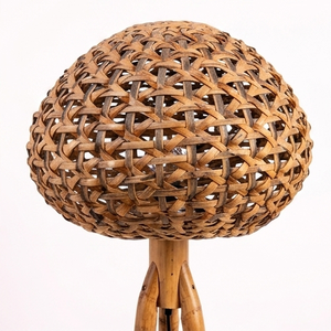 Lámparas de pie de jacinto de agua tejidas a mano, trípode de madera natural, linterna ecológica, luz de pie bohemia para sala de estar, decoración de resort - Product Image 5