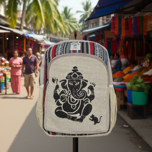Sac à dos promotionnel en coton et chanvre - Product Image 3