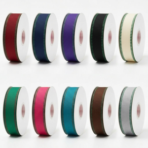 Ruban gros-grain plissé vert turquoise de 25 mm, 100 % polyester, pour décorations de Noël et scrapbooking – Fournisseur d'usine - Product Image 5