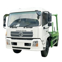 Euro 3 dongfeng RHD 4*2 bras oscillant camion à ordures nouvelle assainissement municipal bras rouleau véhicule à ordures
