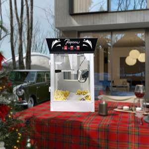 เครื่องทำป๊อปคอร์นสแตนเลสขนาด12ออนซ์เชิงพาณิชย์โต๊ะอุ่นกระจกเทมเปอร์ป๊อปคอร์น850วัตต์สำหรับปาร์ตี้ในบ้าน - Product Image 6