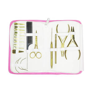 High Quality Custom <b>Colour</b> Hair Extension Tool Kit Professional Hair Extension Installation <b>Set</b> Includes Extension Pliers - Product Image 1