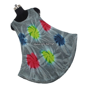Elegant Tie Dye Bohemian Ladies Rayon <b>Long</b> Length Sleepwear Bikini <b>Beach</b> Wear Coverup Maxi <b>Dress</b> Women's Umbrella <b>Dress</b> Tie Dye - Product Image 5