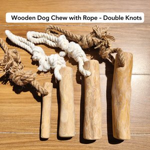 Barra de Madera de Café Premium para Perros con Cuerda de Fibra Natural para Masticadores Agresivos, Fábrica en Vietnam ANGLE - Product Image 2