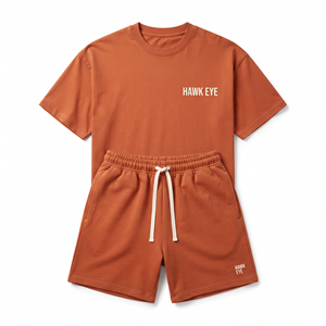 Ensemble T-shirt et short en coton pour homme, personnalisable, lot de 2 pièces - Product Image 4
