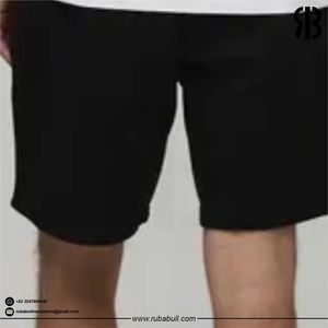 Pantalones Cortos Bermuda de Algodón Negro Sólido para Hombre, de Alta Calidad, Personalizados, con Cintura Elástica, Casuales, Transpirables, con Bolsillos, de Tiro Medio - Product Image 5